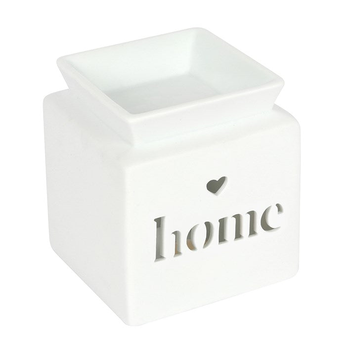 White Home Cut Out Oil Burner Ceramic Wax Warmer Gift Home Fragrance