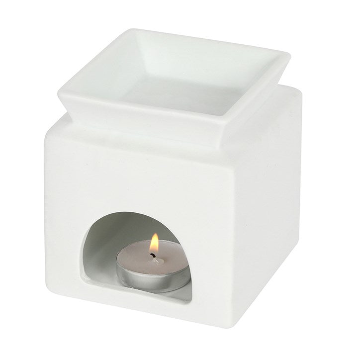 White Home Cut Out Oil Burner Ceramic Wax Warmer Gift Home Fragrance