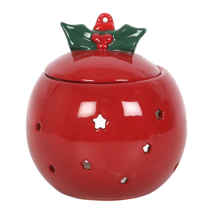 Red Bauble Oil Burner Christmas Gift Home Fragrance