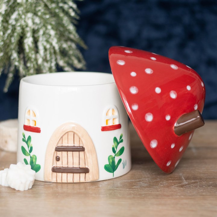 Mushroom House Ceramic Oil & Wax Burner Wax Warmer Gift Home Fragrance