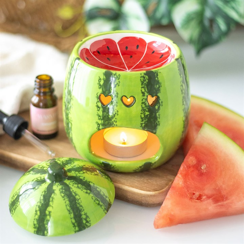 Watermelon Shaped Ceramic Oil Burner & Wax Warmer Gift Home Fragrance