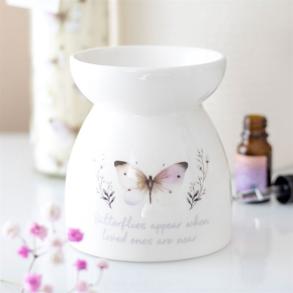 Butterflies Appear Oil Burner Ceramic Gift Home Fragrance