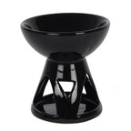 Black Deep Bowl Oil Burner & Wax Warmer Gift Home Fragrance