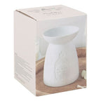 White Ceramic Buddha Face Oil Burner & Wax Warmer Gift Home Fragrance
