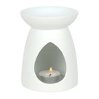 White Ceramic Buddha Face Oil Burner & Wax Warmer Gift Home Fragrance