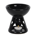 Black Deep Bowl Oil Burner & Wax Warmer Gift Home Fragrance