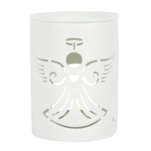 White Angel Cut Out Oil Burner Ceramic Wax Warmer Gift Home Fragrance
