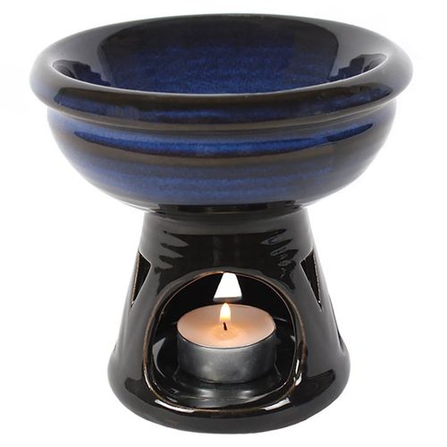 Deep Bowl Blue Oil Burner & Wax Warmer Gift Home Fragrance