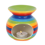 Rainbow Stripe Oil Burner Wax Warmer Gift Home Fragrance