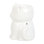Shiny White Cat Oil Burner Gift Home Fragrance