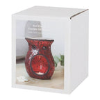Large Red Crackle Glass Wax Melt Warmer