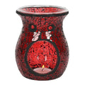 Large Red Crackle Glass Wax Melt Warmer