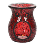 Large Red Crackle Glass Wax Melt Warmer