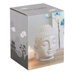 Large Grey Buddha Head Oil Burner & Wax Warmer Gift Home Fragrance