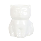 Shiny White Cat Oil Burner Gift Home Fragrance