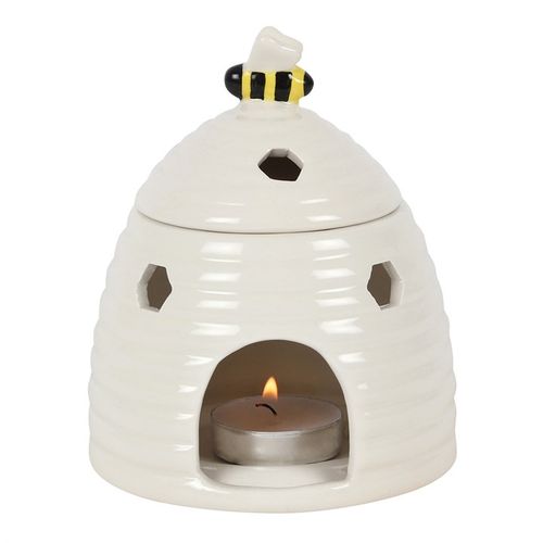 White Beehive Oil Burner Ceramic Gift Home Fragrance