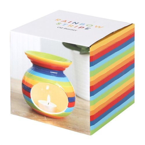 Rainbow Stripe Oil Burner Wax Warmer Gift Home Fragrance