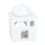 Off White Mosque Oil Burner and Incense Cone Holder