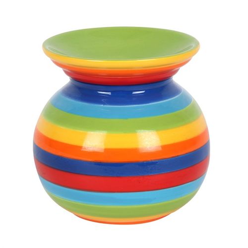 Rainbow Stripe Oil Burner Wax Warmer Gift Home Fragrance